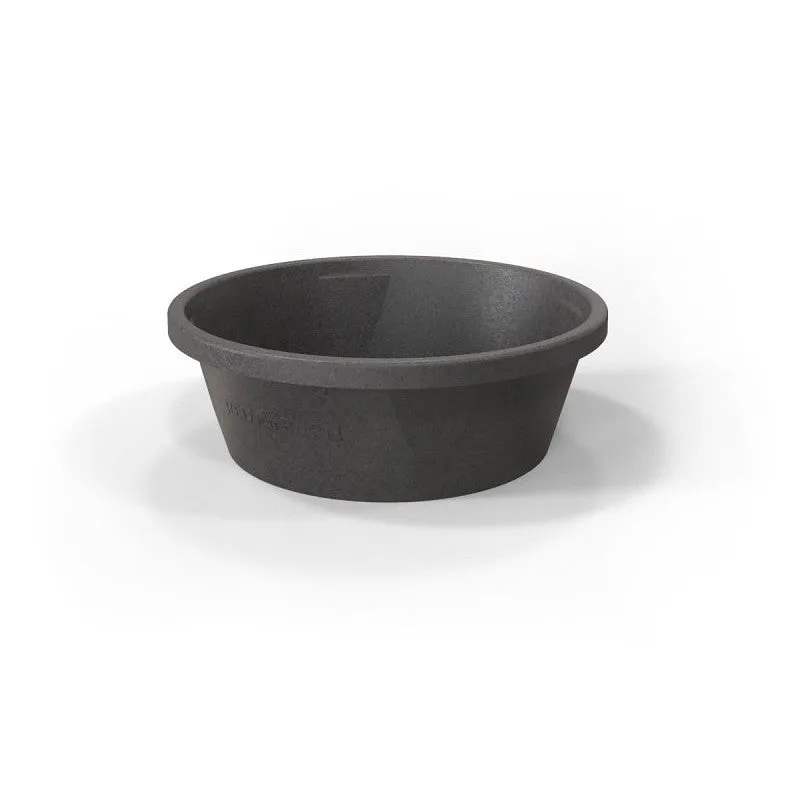 Red Barn 5600106 Flexible Feed Pan, 6.5 gal, Rubber, Black
