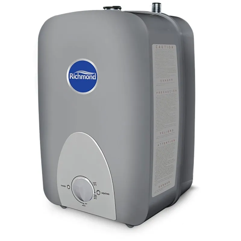 Richmond 6MT6-1 Mini-Tank Water Heater, 12 A, 120 V, 1440 W, 6 gal Tank, Floor, Wall Mounting