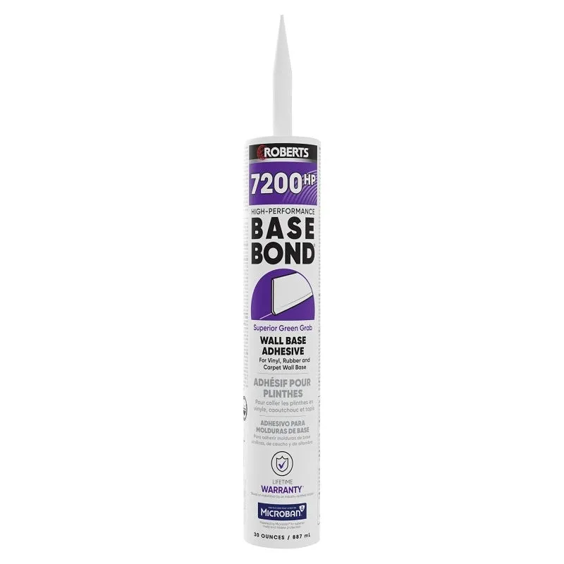 Roberts 7200-HP30 Wall Base Adhesive, Tan, 30 oz Tube (Pack of 12)