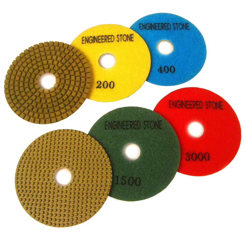 RockMaster 4″ Engineered Stone Polishing Pad Kit