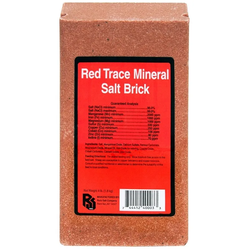Roto Salt Champion’s Choice 110004997 Trace Mineral Salt Brick, 4 lb (Pack of 15)