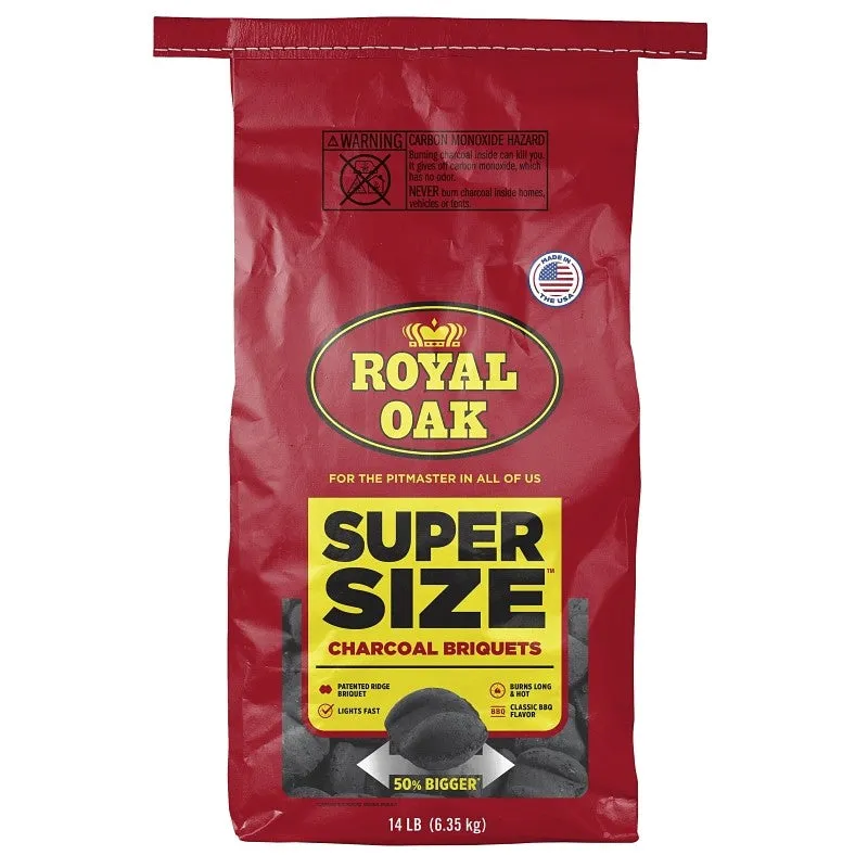 Royal Oak Super Size 800002199 Charcoal Briquette, 14 lb Bag