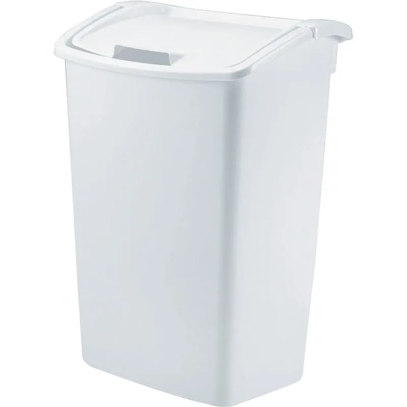 Rubbermaid 2803 FG280300WHT Waste Basket, 45 qt Capacity, Polyethylene, White, 22 in H (Pack of 6)