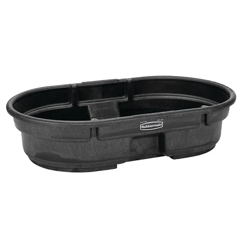 Rubbermaid FG424300BLA Stock Tank, 50 gal, Black, Plastic