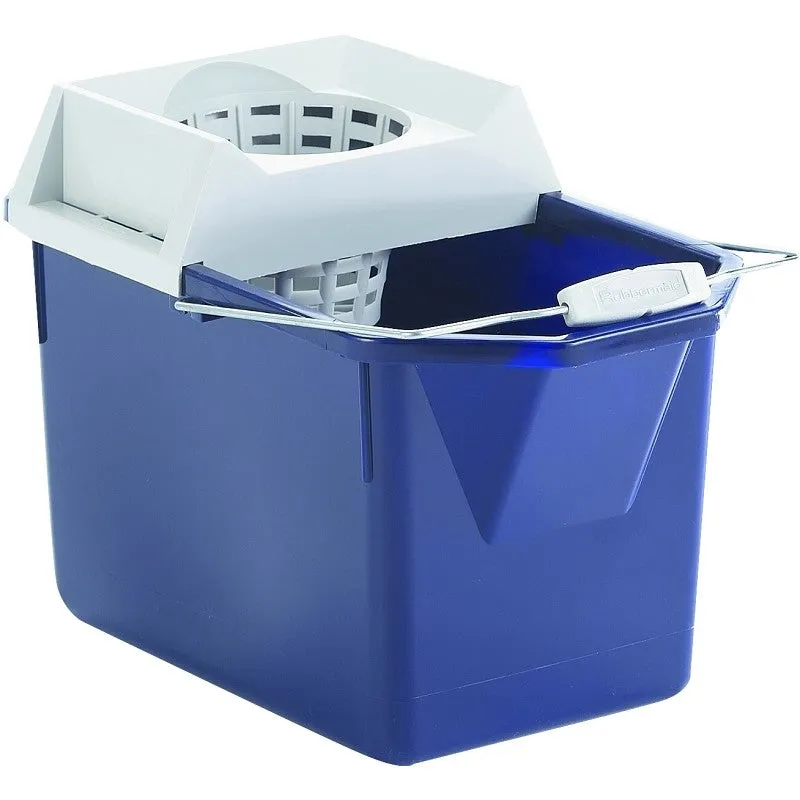 Rubbermaid FG619400 STL Pail and Mop Strainer Combination, 15 qt Capacity, Pails and Funnel, HDPE Bucket/Pail