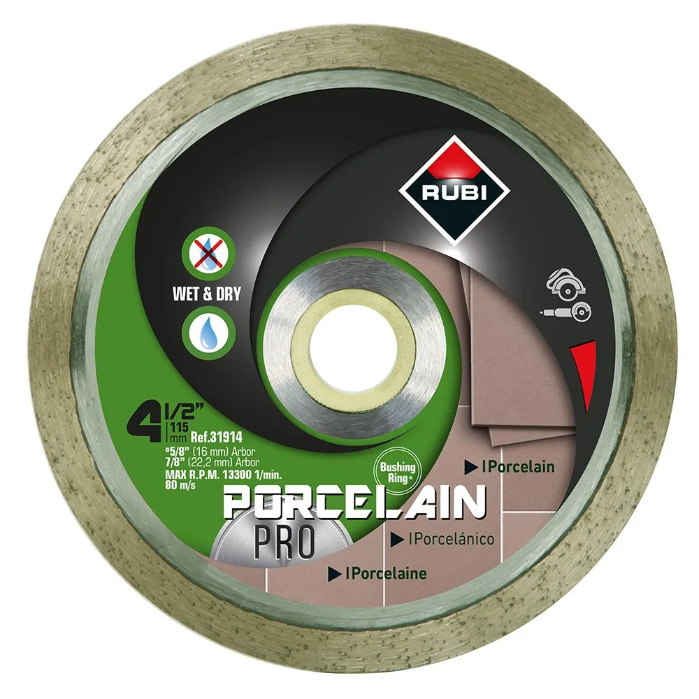 Rubi Tools 31914 Porcelain Pro Dry Diamond Blade – 4 1/2″ (discontinued)