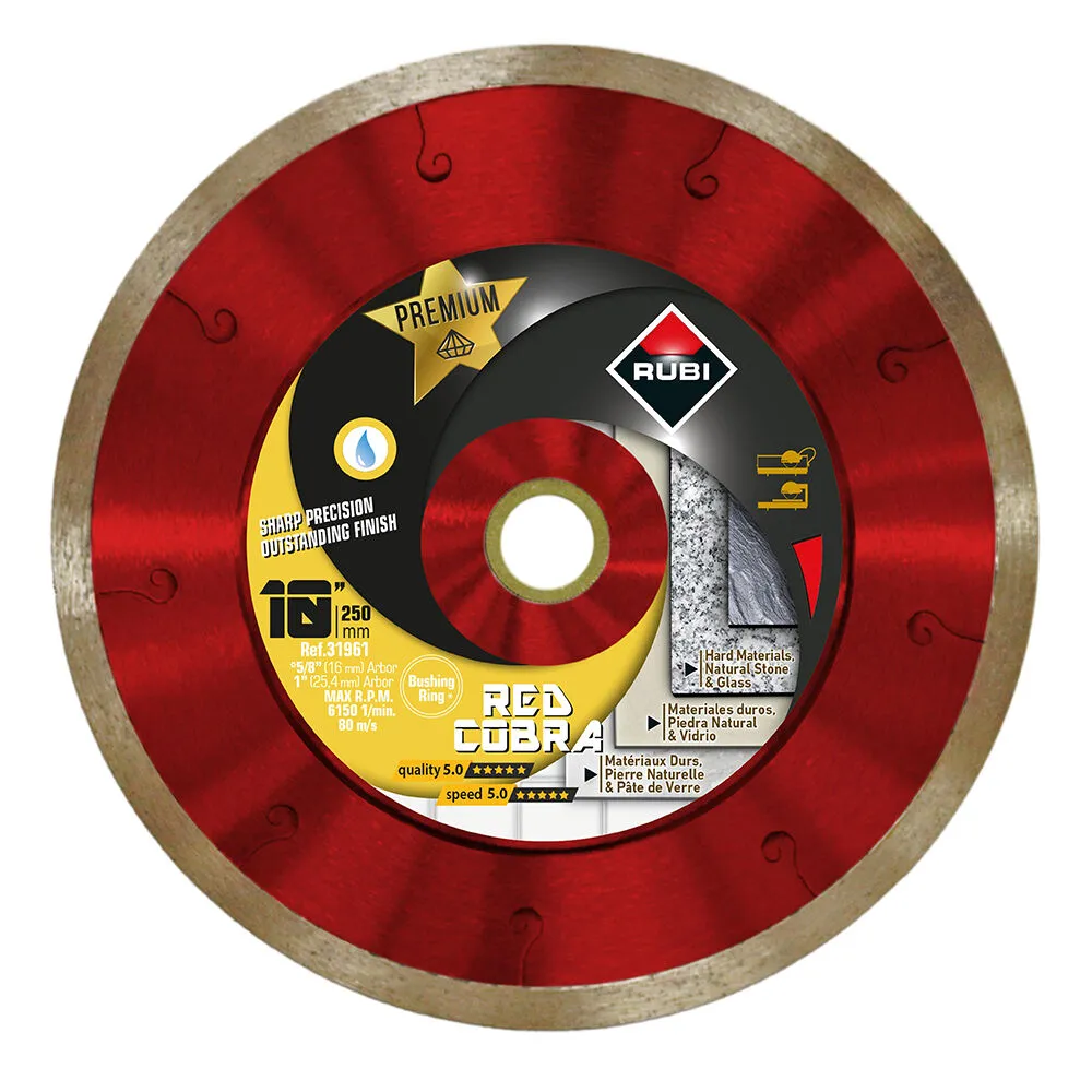 Rubi Tools Red Cobra Wet Premium Diamond Blades