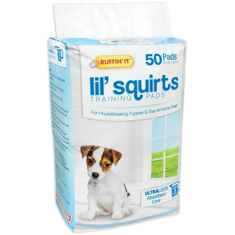 Ruffin’It Lil’ Squirts 82050 Dog Training Pad, Cotton/Plastic, 22 in L, 21 in W