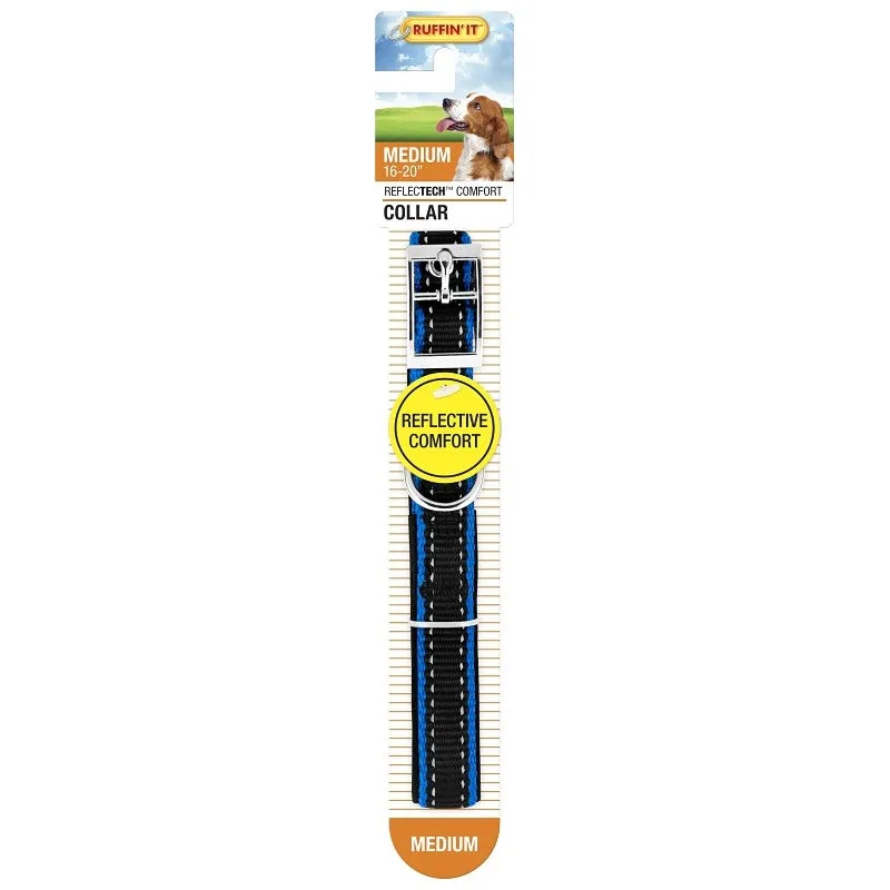 Ruffin’It ReflecTech 32734 Reflective Padded Collar, 14 to 20 in L, 3/4 in W, Nylon, Assorted (Pack of 3)