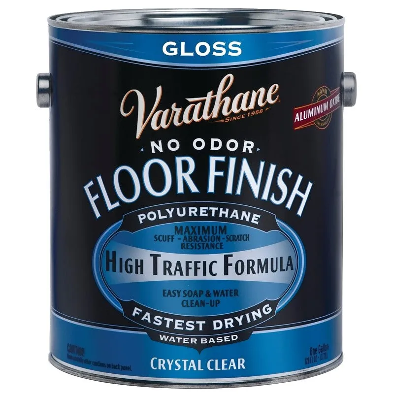 Rust-Oleum 230031 Crystal Clear Floor Finish, Gloss, Liquid, Crystal Clear, 1 gal, Can (Pack of 2)