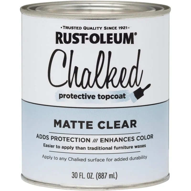 Rust-Oleum 287722 Chalk Paint, Matte, Clear, 30 oz (Pack of 2)