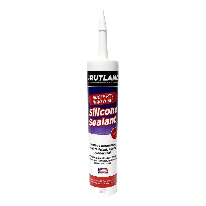 Rutland 76R Silicone Sealant, Red, 10.3 oz, Cartridge