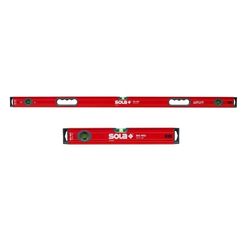 SOLA LSB4816 Big Red Box Beam Level, 3 Focus-60 Vials, 48 in & 16 in Value Set