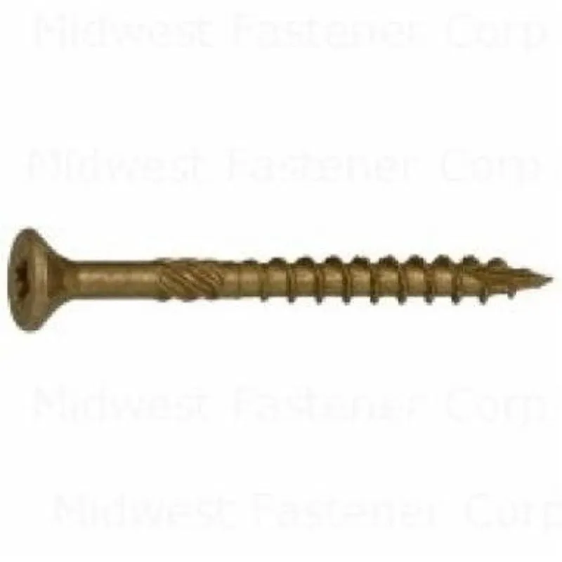 SaberDrive 50743 Deck Screw, #9 Thread, 2 in L, Serrated Thread, Bugle Head, Star Drive, Type 17 Point, Steel, 124 PK