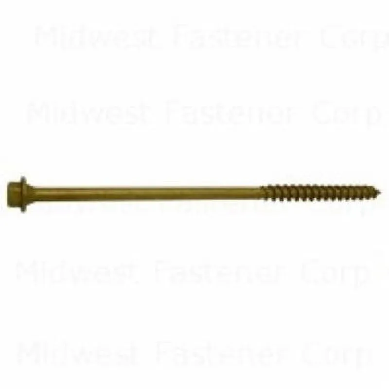 SaberDrive TimberTite Series 52555 Screw, 5/16 in Thread, 12 in L, Hex Drive