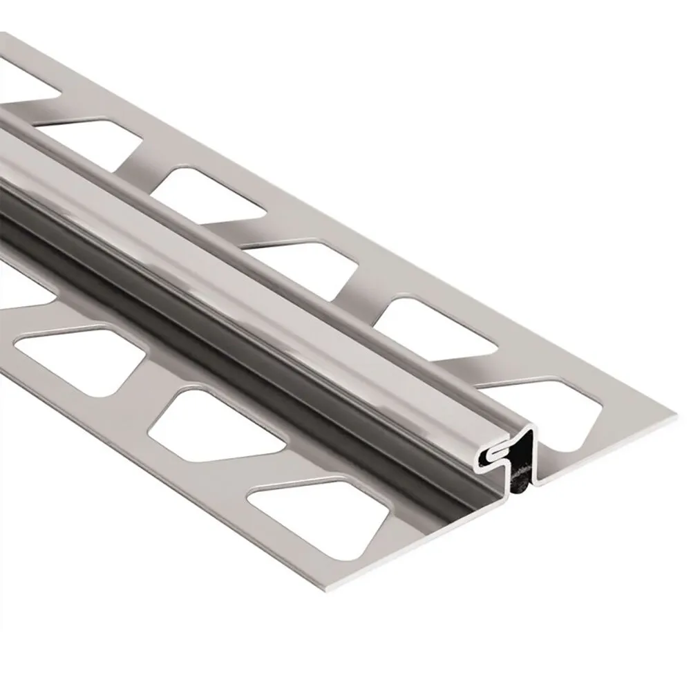 Schluter DILEX-EDP Stainless Steel Movement Joint Tile Edging Trim – 8 ft. 2-1/2 in.