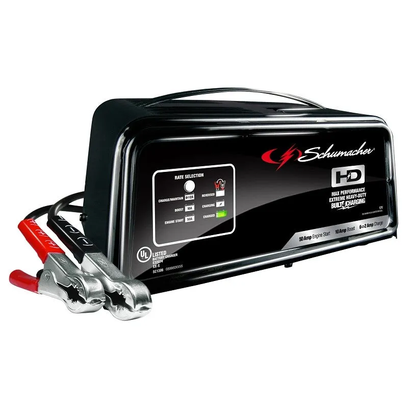Schumacher SC1361 Battery Charger, 12 V Output, 2, 10, 50 A Charge