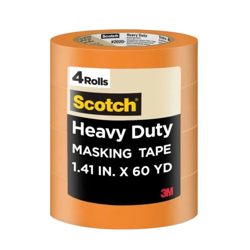 Scotch 2020-36EP4 Masking Tape, 55 m L, 36 mm W, Beige