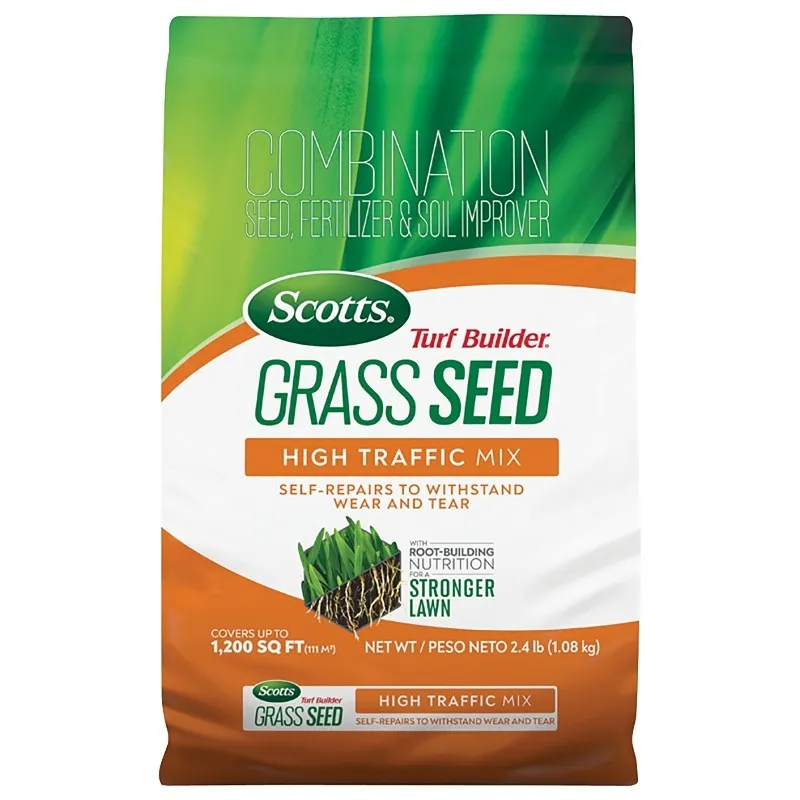 Scotts Turf Builder Series 18044 Grass Seed High-Traffic Mix, 2.4 lb Bag