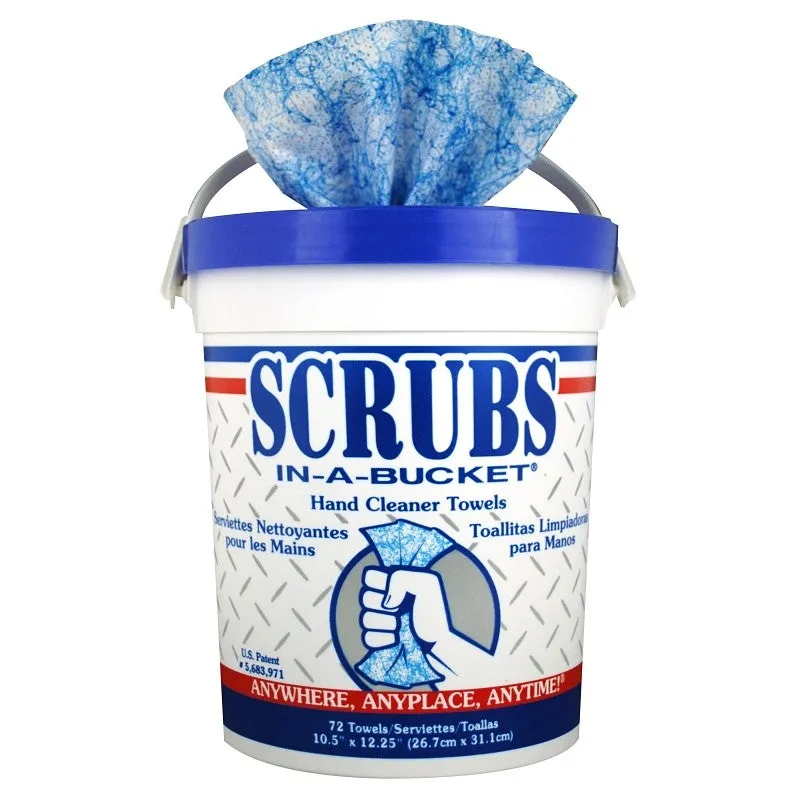 Scrubs 42272 Hand Cleaning Towel, 12 in L, Blue/White