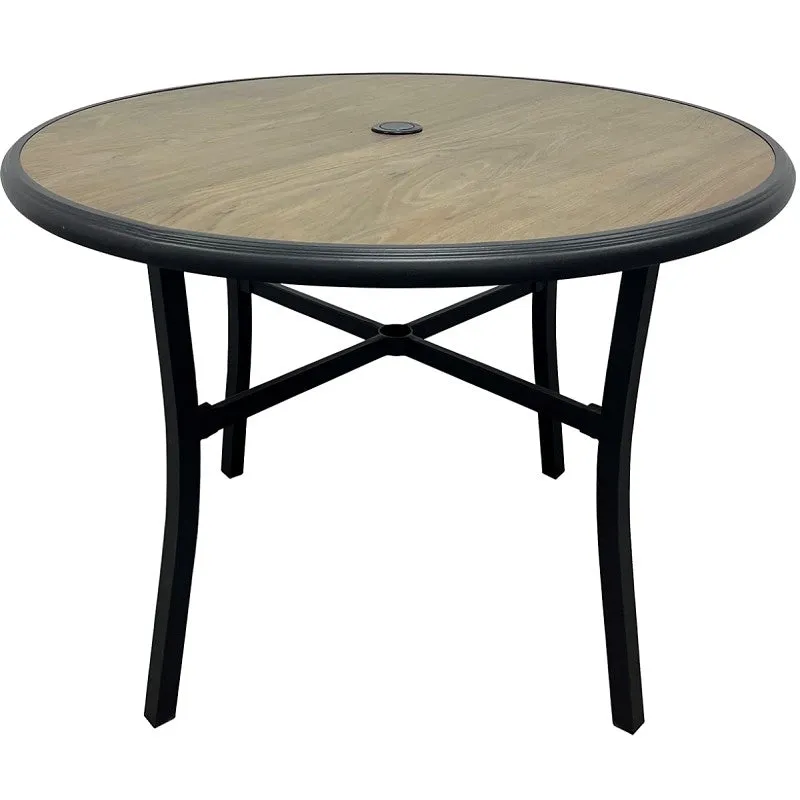Seasonal Trends H23S7407A Dining Table, 39.76 in W, 39.76 in D, 27.95 in H, Steel Frame, Round Table, Steel Table