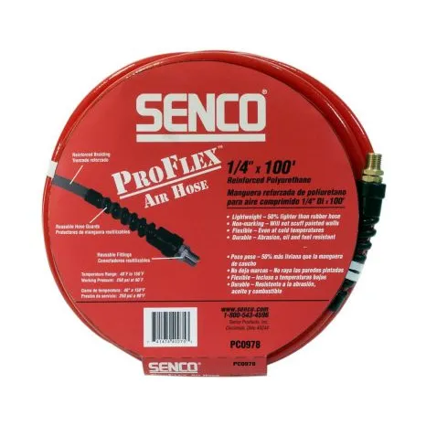 Senco ProFlex 1/4″ x 100 ft. Air Hose w/ Fittings