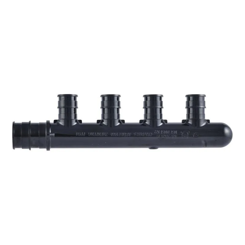 SharkBite UAMPT4C Multi-Port Closed Pipe Tee, 3/4 in Inlet, 4-Outlet, 1/2 in Outlet, Acudel Polymer