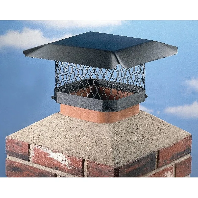 Shelter SC913 Shelter Chimney Cap, Steel, Black, Powder-Coated, Fits Duct Size: 7-1/2 x 11-1/2 to 9-1/2 x 13-1/2 in