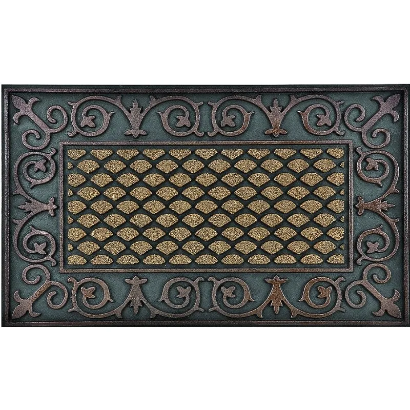 Simple Spaces DM-183002 Door Mat, 30 in L, 18 in W, Walnut Elegant Aesthetic Pattern, Walnut Surface, Chocolate
