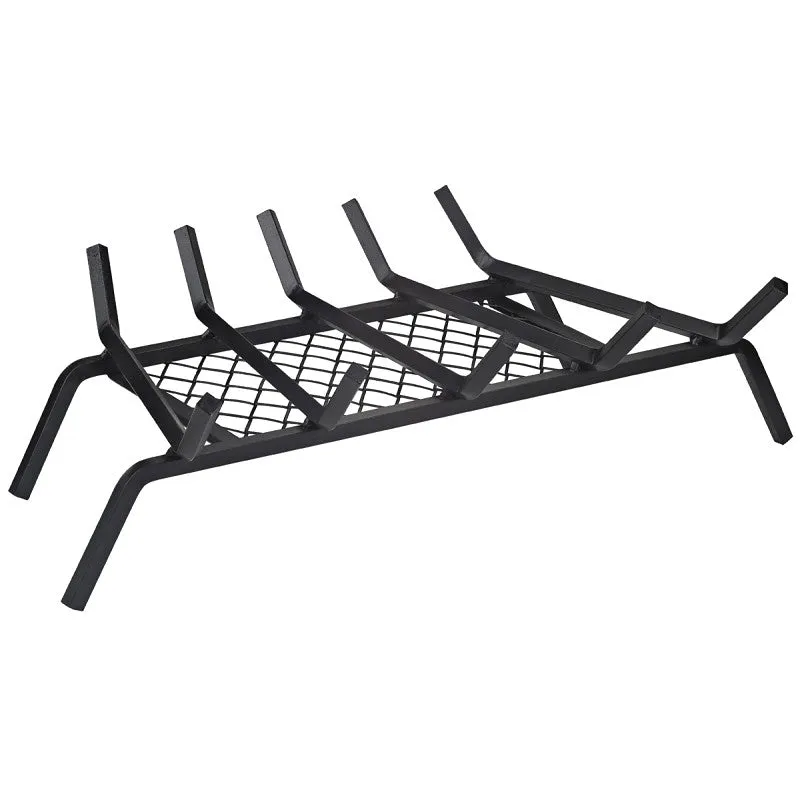 Simple Spaces LTFG-W23 23” Fireplace Grate, 5-Bar, Steel/Wrought Iron