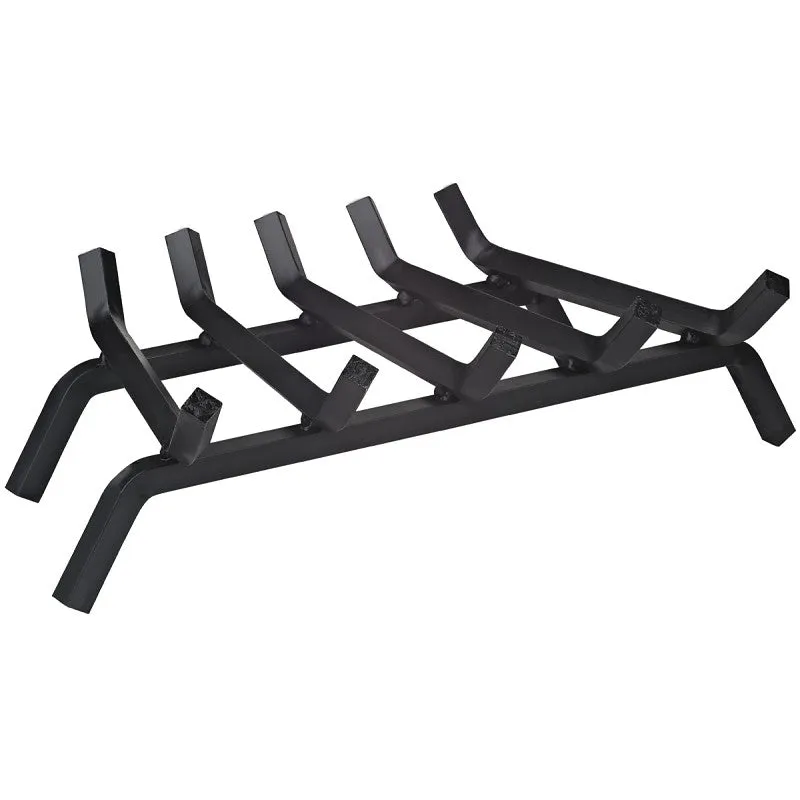 Simple Spaces LTFG-W23-X 23” Fireplace Grate, 5-Bar, Steel/Wrought Iron