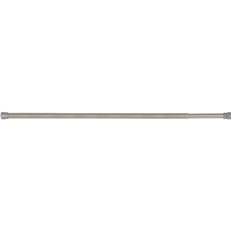 Simple Spaces SD-SR36-BN Shower Curtain Rod, 7-1/2 lb, 36 to 63 in L Adjustable, 1 in Dia Rod, Steel, Brushed Nickel