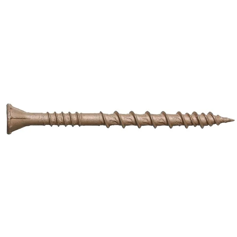 Simpson Strong-Tie DSVT212S Deck Screw, Tan, 2-1/2 in L, Ribbed Head, T25 Drive, Steel, 1000/PK