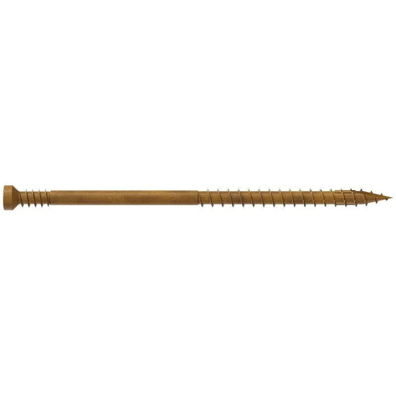Simpson Strong-Tie FT07300R100 Screw, #7 Thread, 3 in L, Serrated Thread, Trim Head, 6-Lobe Drive, 100/PK