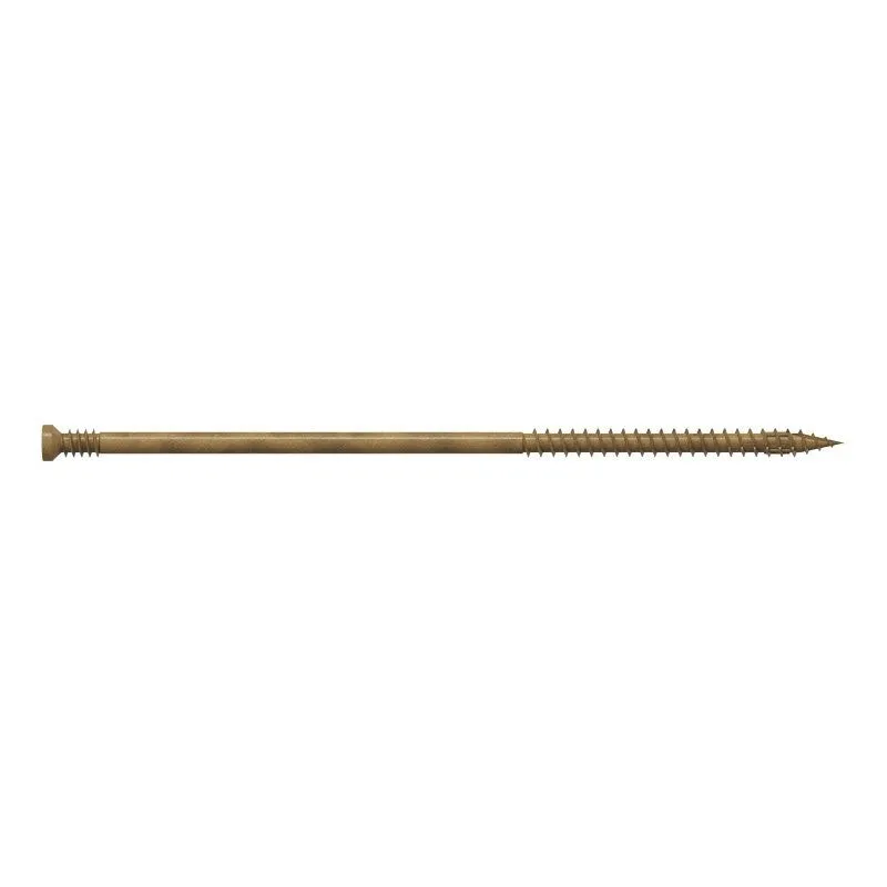 Simpson Strong-Tie FT09500R50 Screw, #9 Thread, 5 in L, Serrated Thread, Trim Head, 6-Lobe Drive, Saw Tooth Point