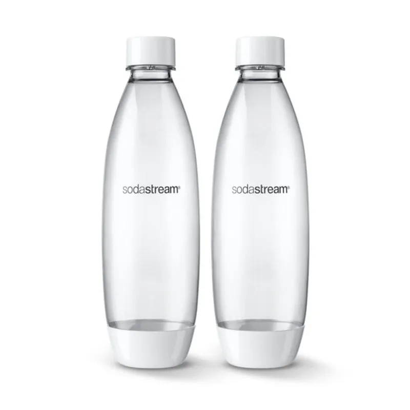Sodastream 1741261010 Slim Carbonating Bottle, 1 L Capacity, Plastic, White (Pack of 4)