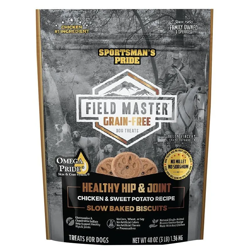 Sportsman’s Pride Field Master 10161 Hip and Joint Dog Biscuit, Small, Medium, Large Breed, Chicken, Sweet Potato Bag