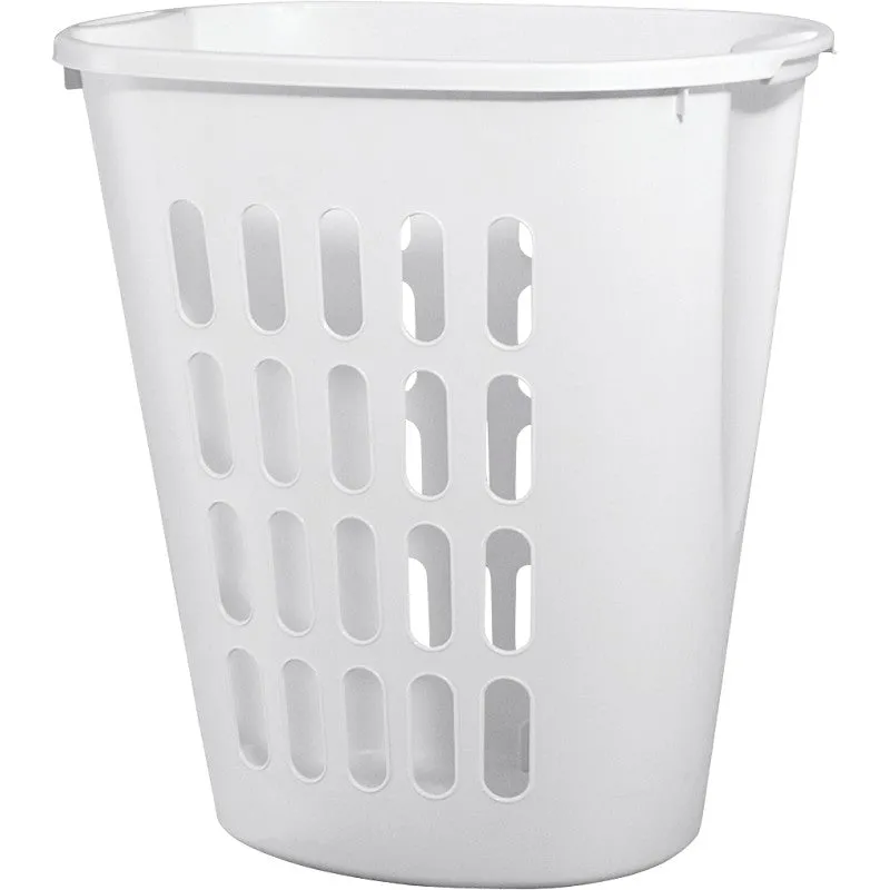 Sterilite 12568006 Open Laundry Hamper, 2.3 bu Capacity, White, 14-3/8 in W, 21-7/8 in H, 21 in D (Pack of 6)