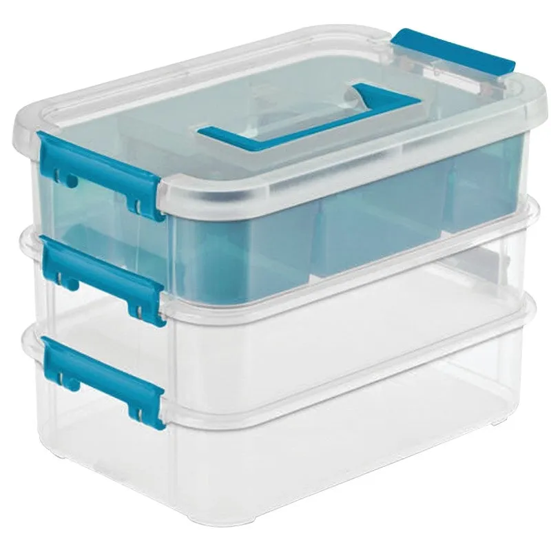 Sterilite 14138606 Tray Organizer, Clear, 10-5/8 in L, 7-1/4 in W, 7-3/4 in H (Pack of 6)