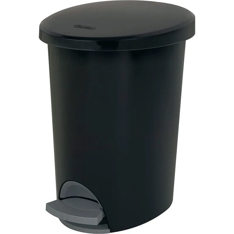 Sterilite Ultra 10819002 Waste Basket, 2.6 gal Capacity, Plastic, Black, 13-3/8 in H (Pack of 2)