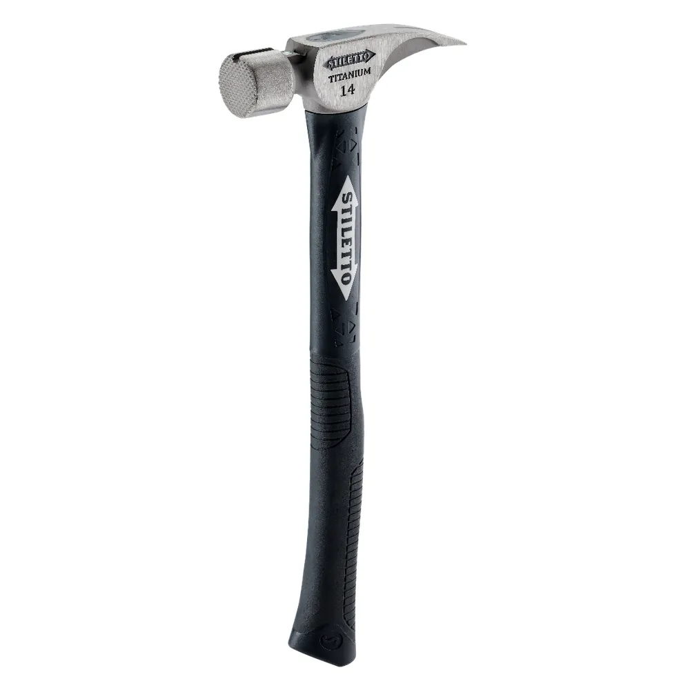 Stiletto 14oz Milled Face, 16″ Curved Handle Hybrid Framing Hammer
