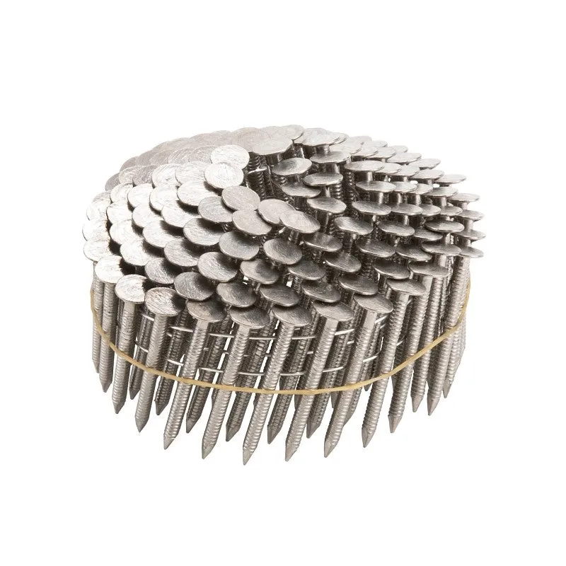 Stinger 0611094S Roofing Nail, 1-1/2 in L, 0.12 in Gauge, 304 Stainless Steel, Flat Head, Ring Shank
