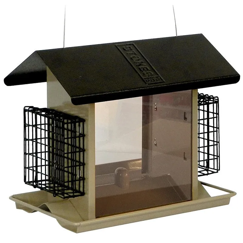Stokes Select 38111 Large Bird Hopper Feeder, 8 lb, Metal/Plexiglas, 10.9 in H
