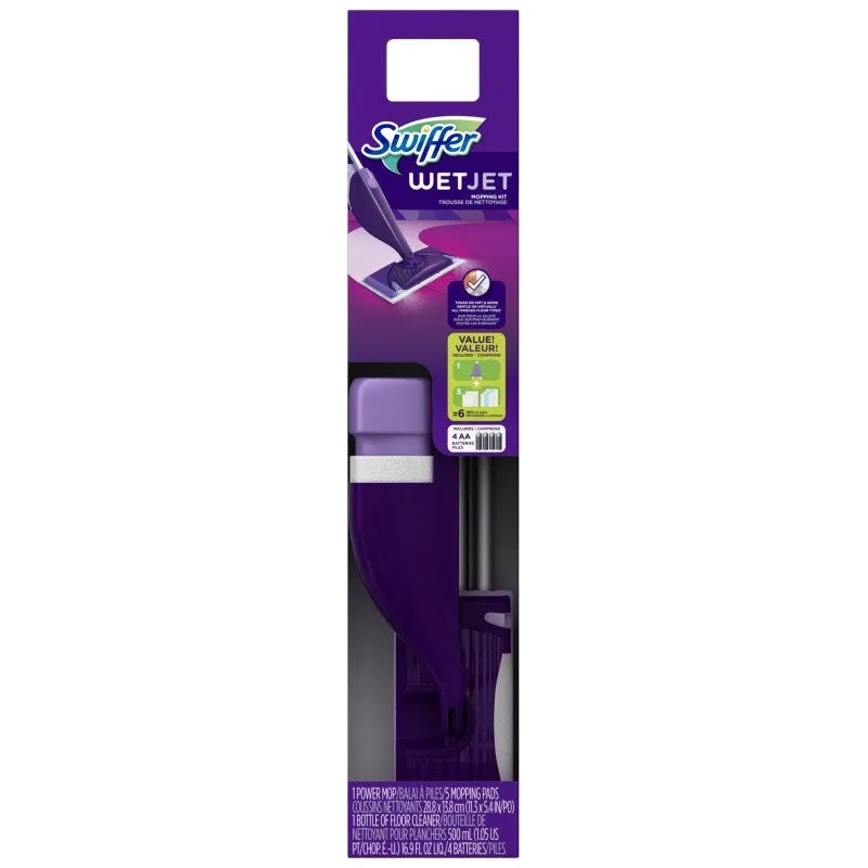 Swiffer WetJet 92810 Wet Jet Kit, Synthetic Mop Head (Pack of 2)