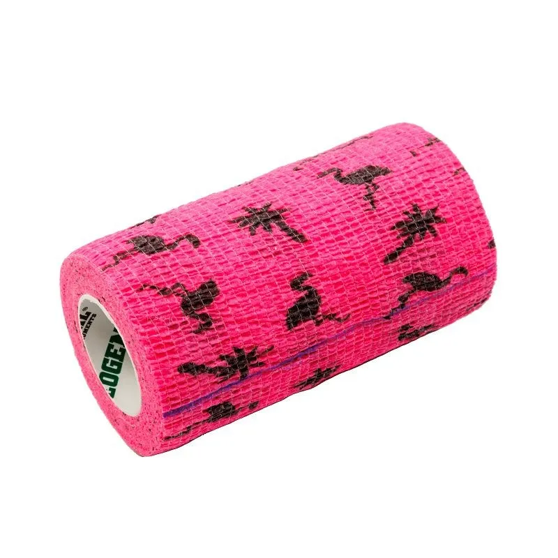 SyrFlex TA3400PINP-4PK Cohesive Flexible Bandage, 5 yd L, 4 in W, Fabric Bandage, Pink