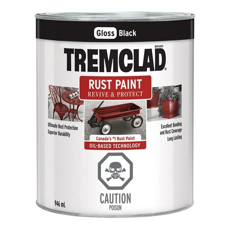 TREMCLAD Rust Paint 3.78L GLOSS BLACK
