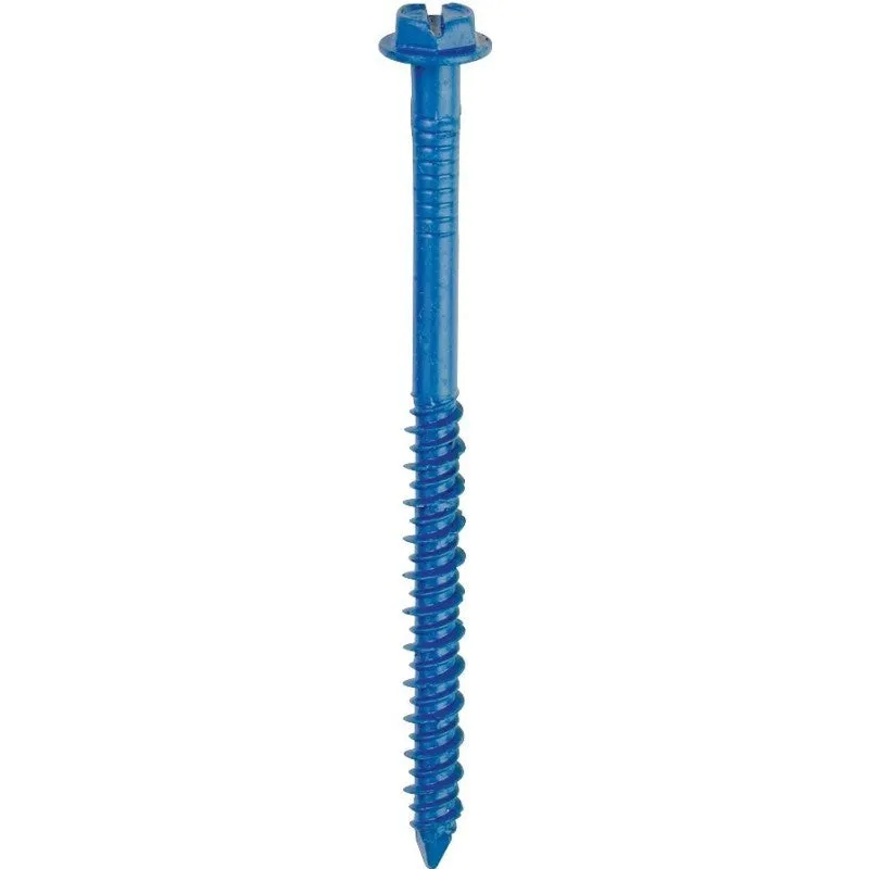 Tapcon 24300 Screw Anchor, 1-1/4 in L, Hex Drive, Steel