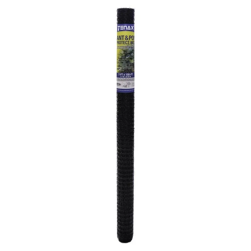 Tenax 2A140066 Protect Net, 100 ft L, 7 ft W, 0.79 x 0.79 in Mesh, Plastic, Black