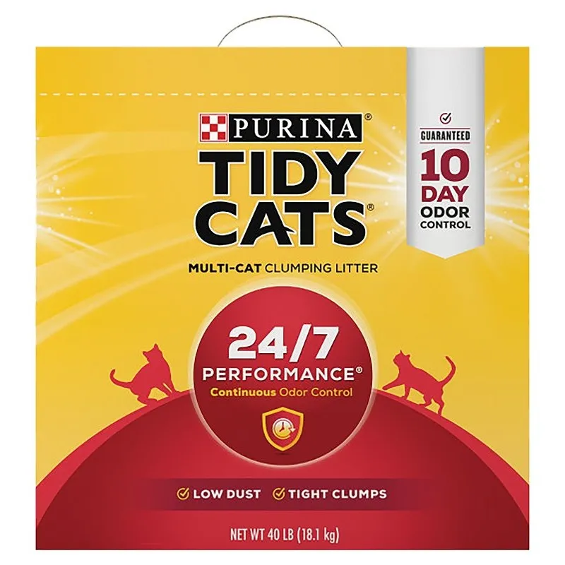 Tidy Cats 7023001669 Cat Litter, 35 lb Capacity, Gray/Tan, Granular Pail