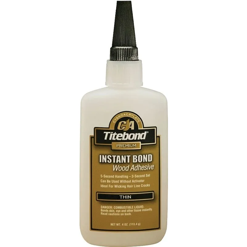 Titebond 6202 Glue, Clear, 4 oz, Bottle, 1.09 Specific Gravity